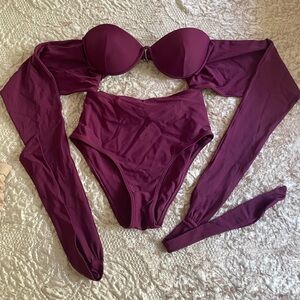 Andrea Iyamah Amina Swimsuit in amethyst